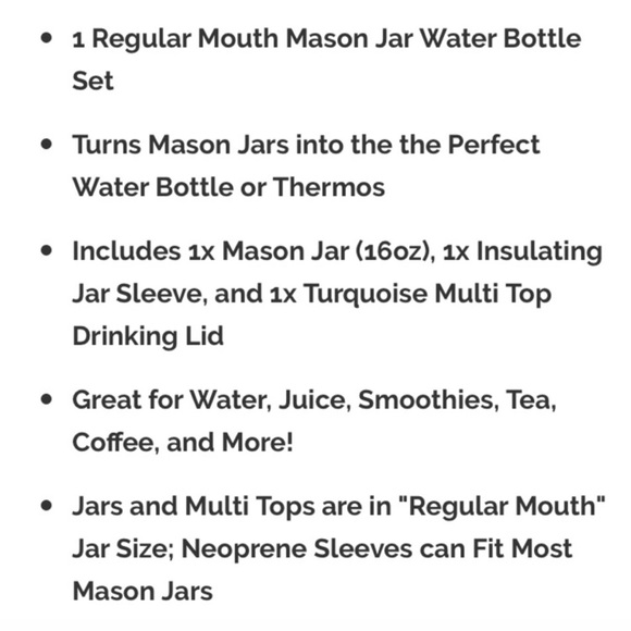 NWT. Mason Top Hydration Kit. Reusable water bottle or thermos. - Picture 4 of 8